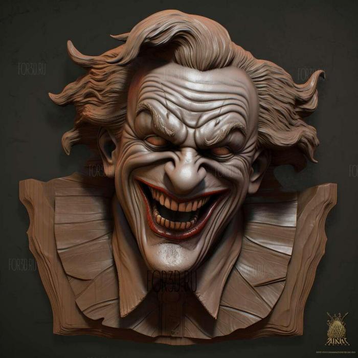 Joker Sketchfab 1 stl model for CNC